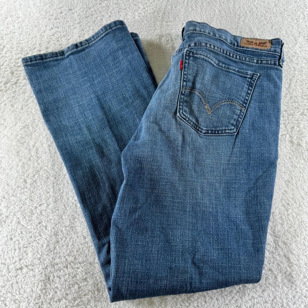 Y2K Levi's 515 Boot Cut Jeans Women 12S 31x30 Medium Wash Denim Pants Clean